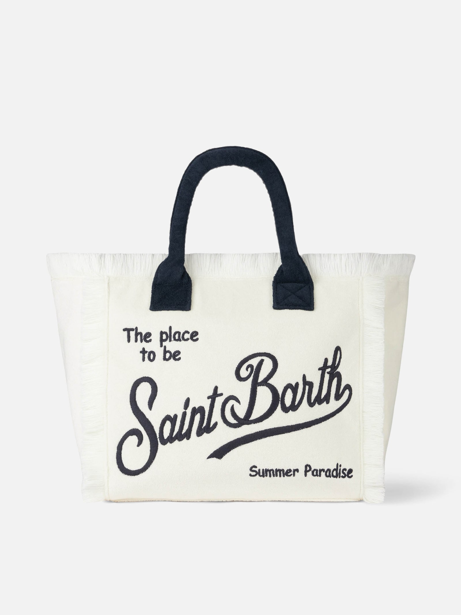 Mc2 Saint Barth Vanity White Terry Shoulder Bag