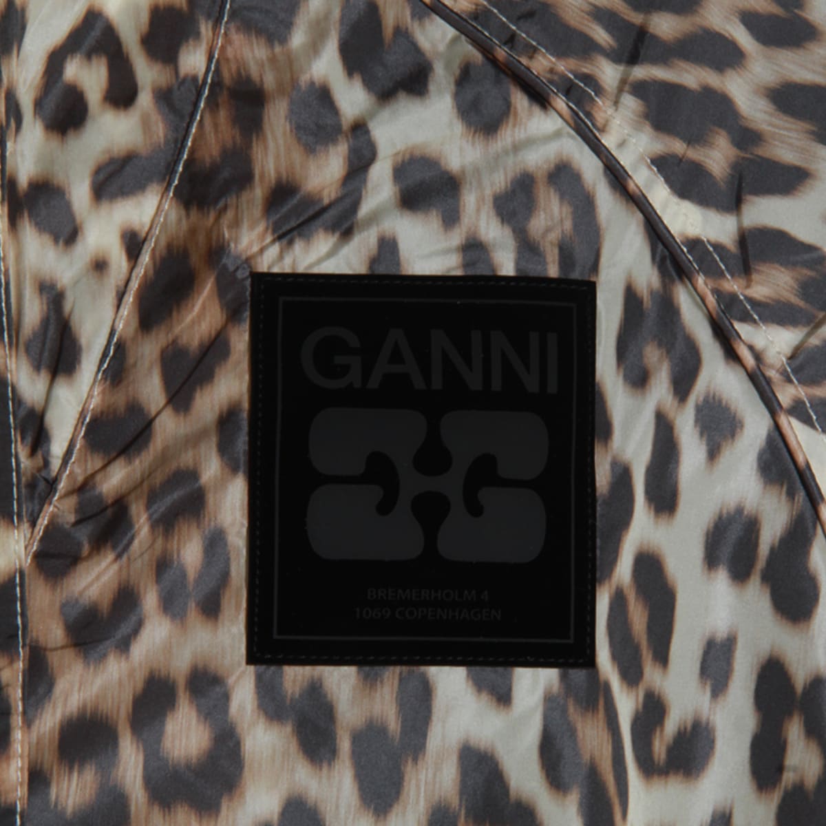Ganni Multicolor Nylon Casual Jacket In Animal Print