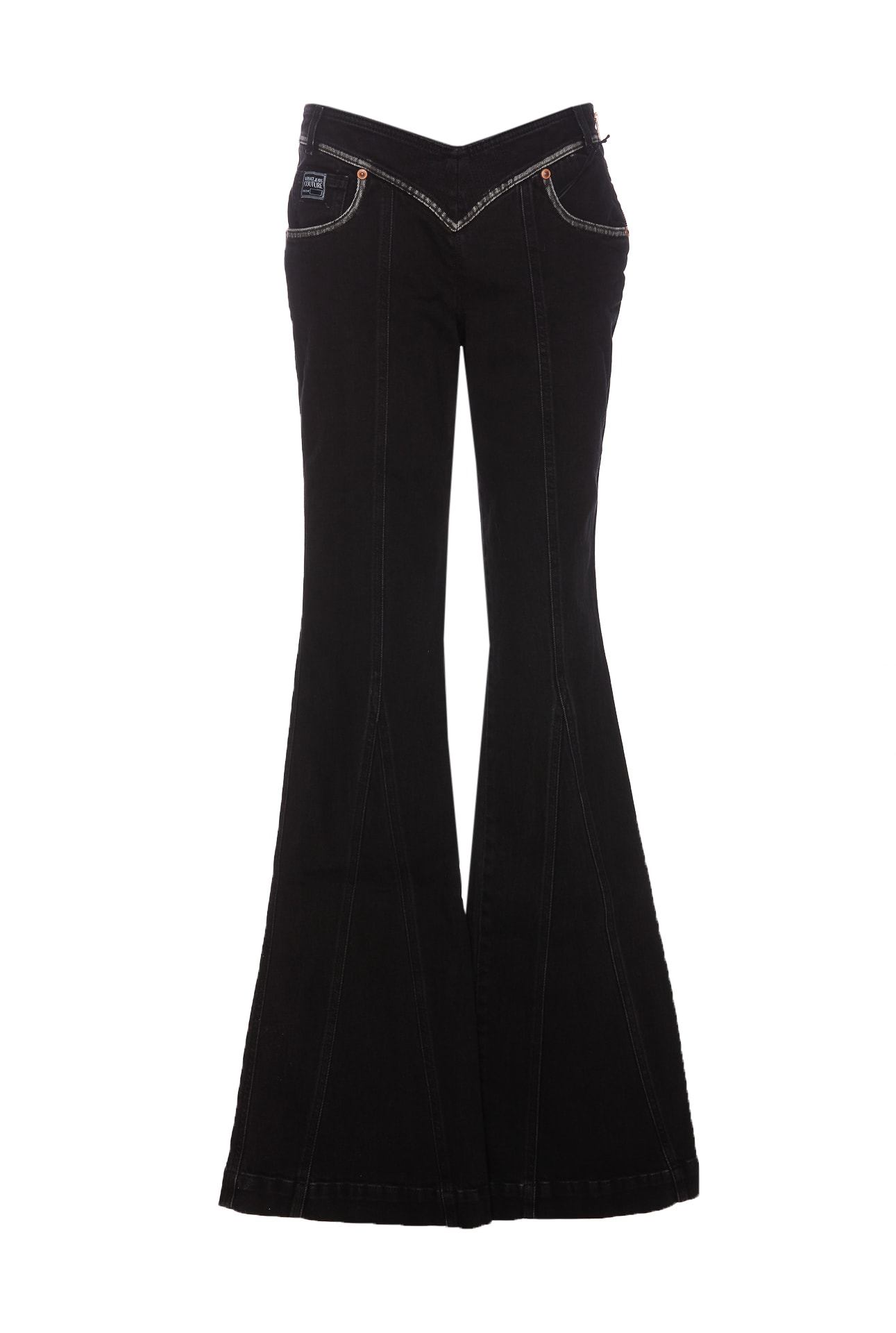 Shop Versace Jeans Couture Denim Jeans In Black Black