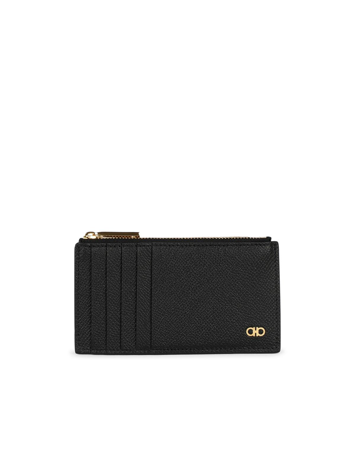 micro Black Leather Wallet