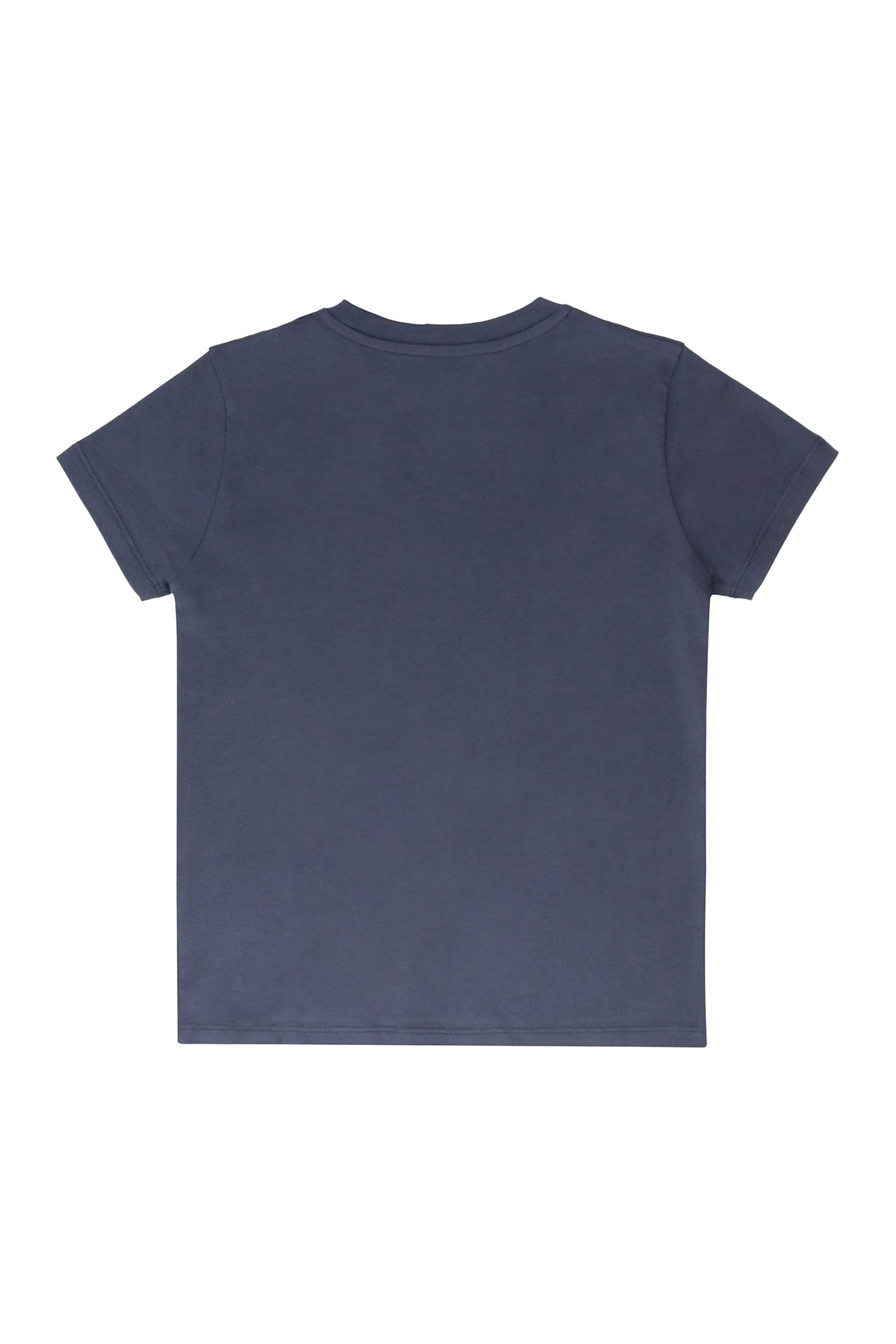 Moncler Cotton Crew-neck T-shirt In Blue