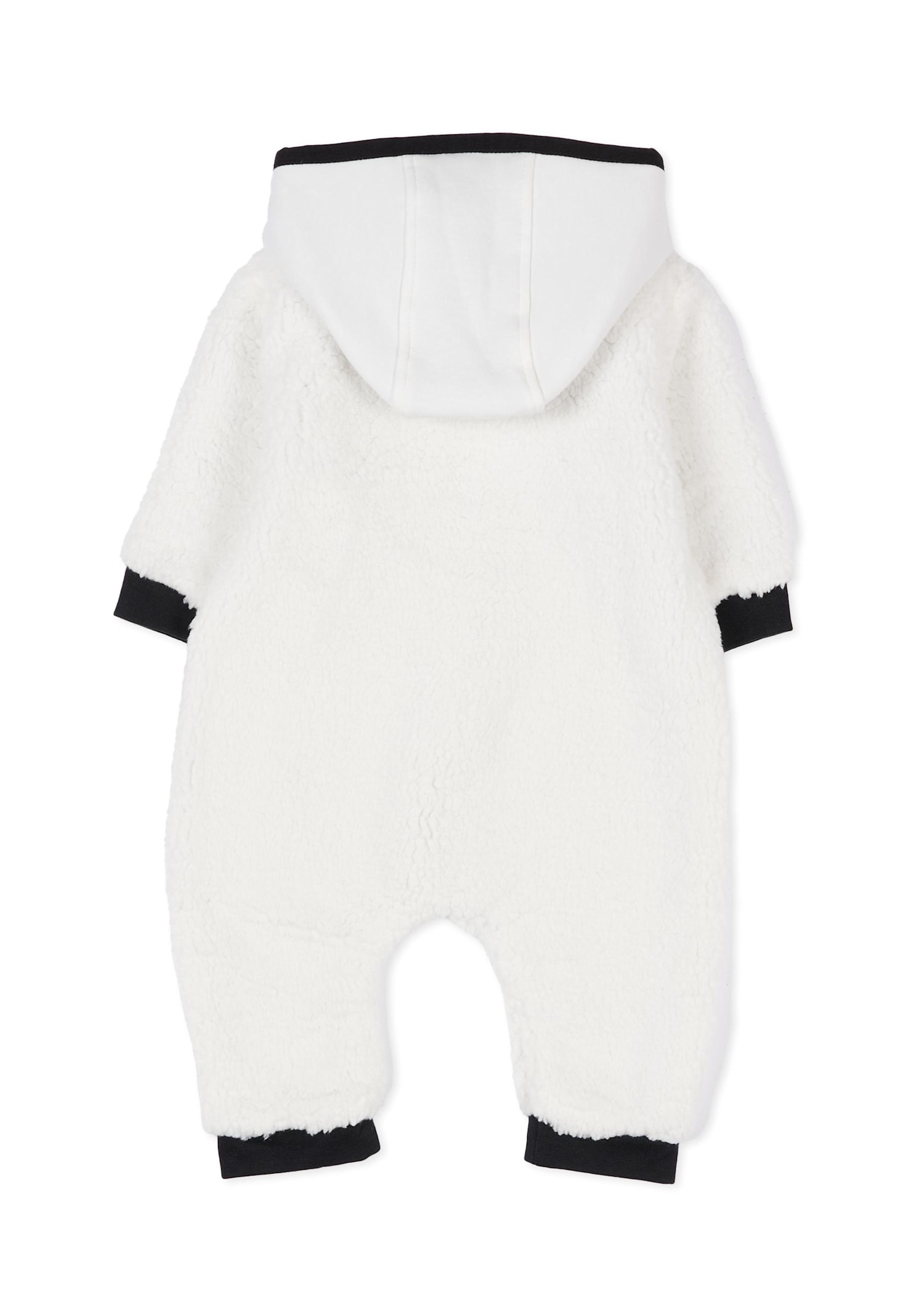 Hugo Boss White Babygrow For Baby Boy With Logo In White
