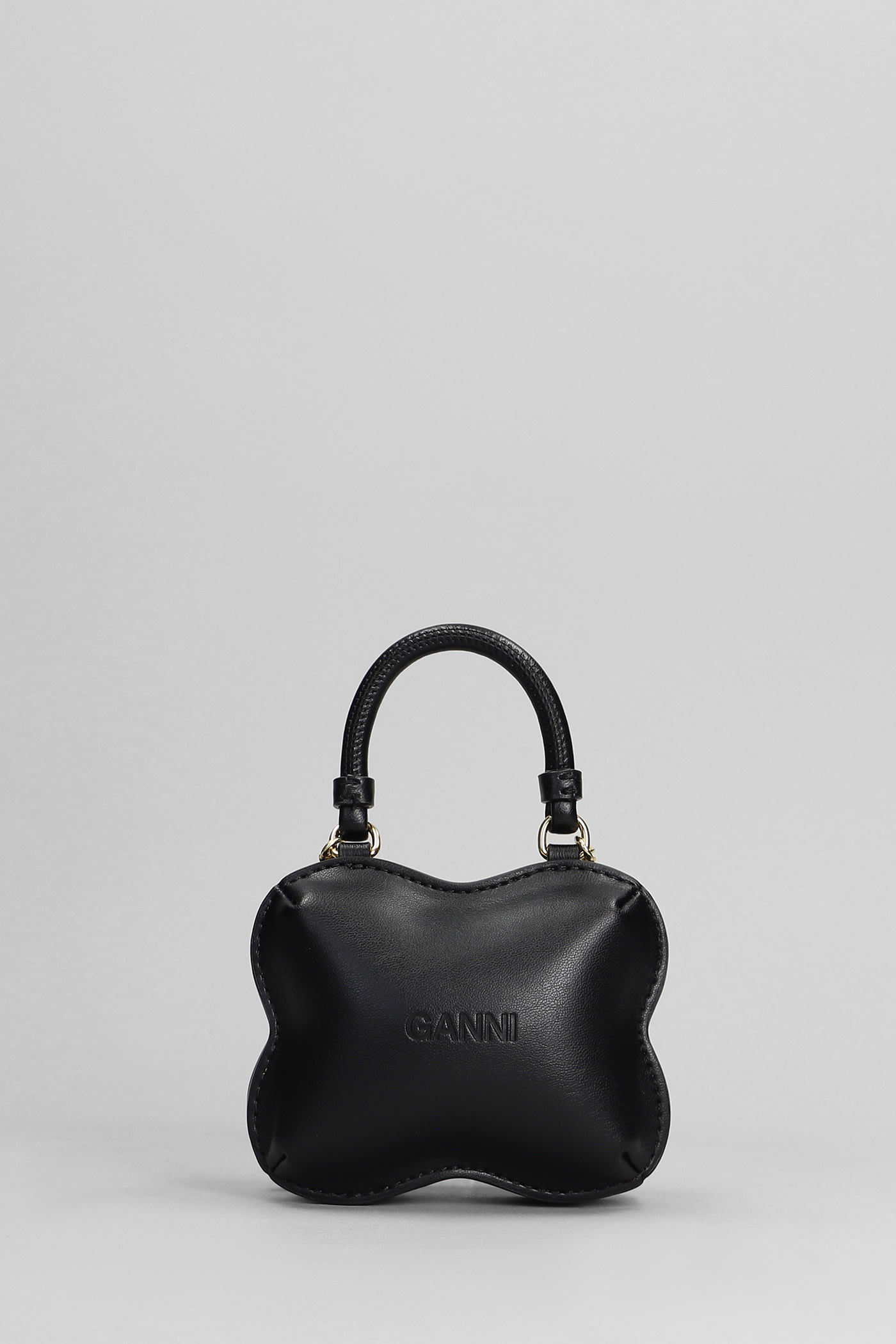 Shop Ganni Hand Bag In Black Leather