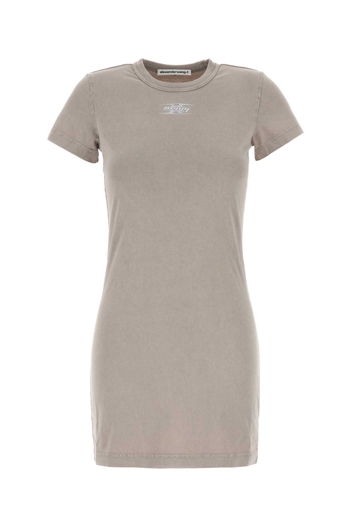 Light Pink Cotton T-shirt Mini Dress