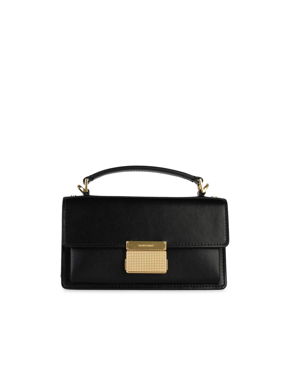 Shop Golden Goose Small Venezia Black Palmellata Leather Bag