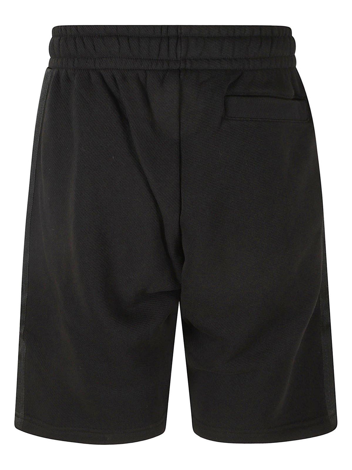 Shop Palm Angels Logo-tape Drawstring Track Shorts In Black