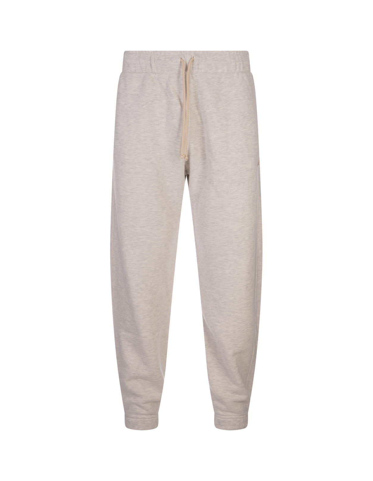 Shop Autry Melange Ivory Cotton Tapered Joggers In Btr