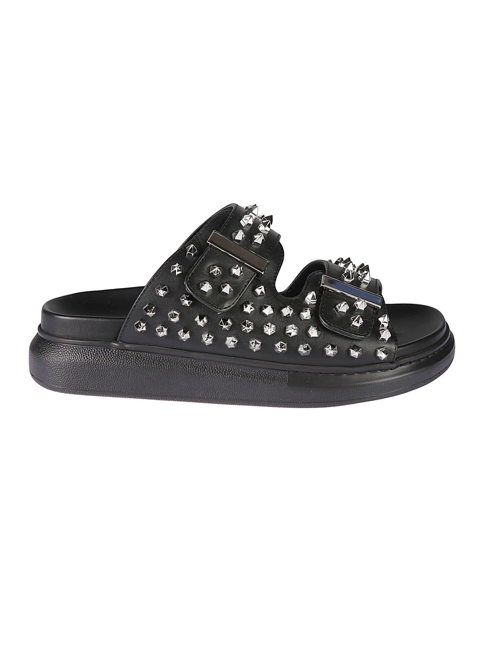 Buy Alexander McQueen Studded Sandals online, shop Alexander McQueen shoes with free shipping