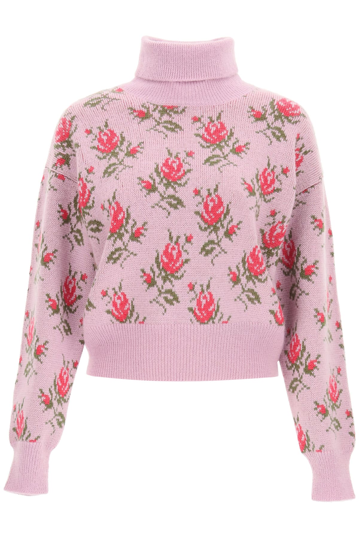 RED Valentino High Neck Sweater With Jacquard Flowers