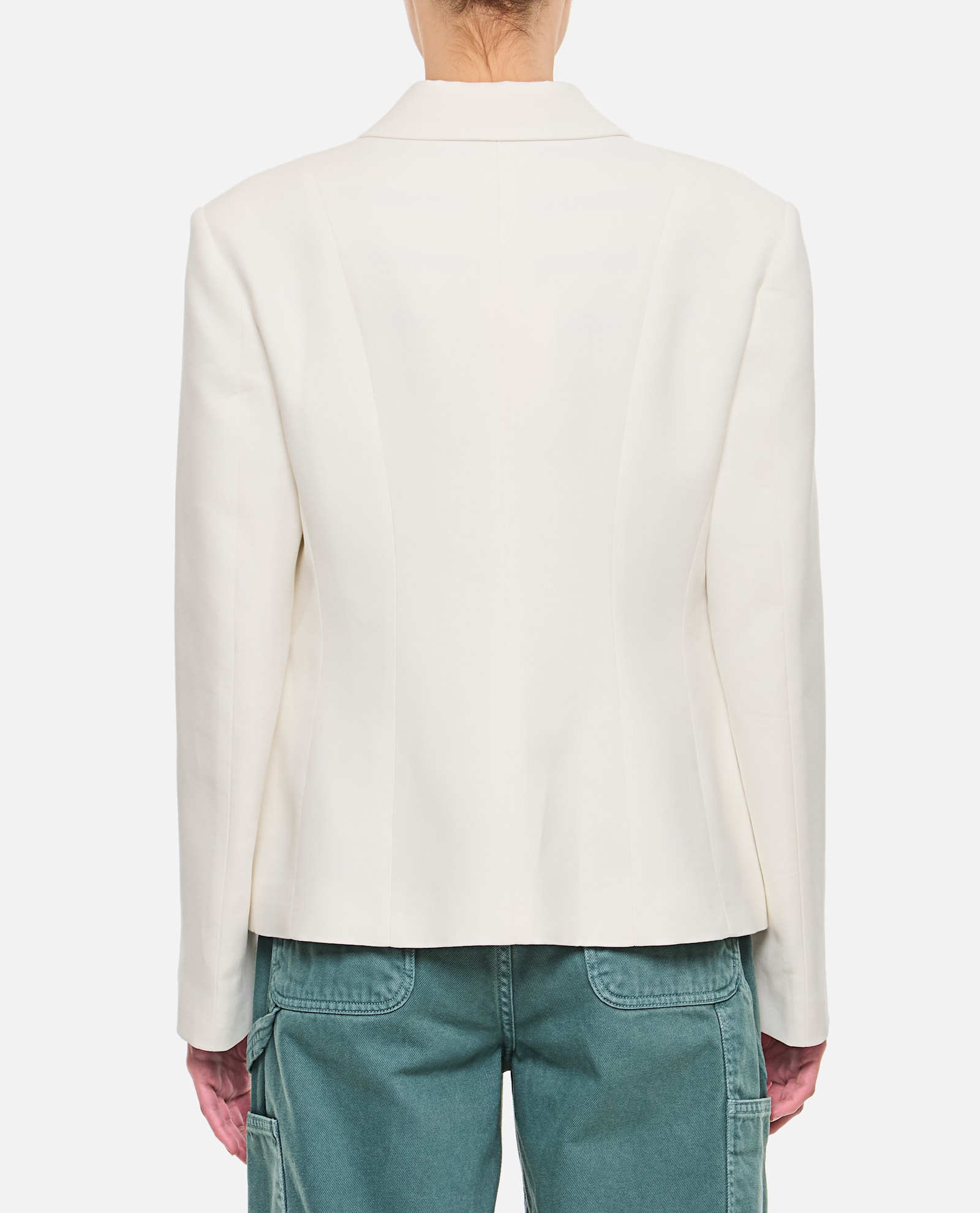 Wales Bonner Classic Fitted Jacket With Cut-outs In White