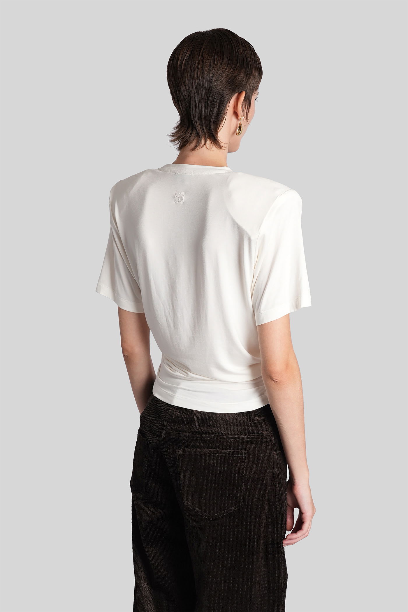 Magda Butrym Tshirt 02 Topwear In Beige Cellulose In White
