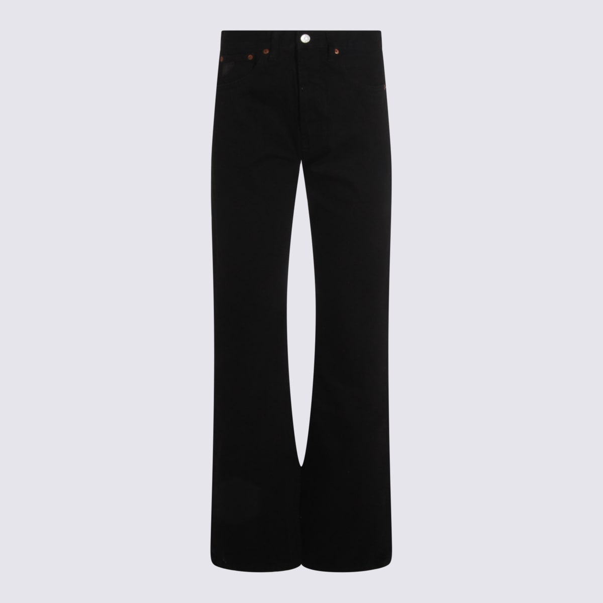 Lois Skater Loose Wide Leg Jeans In Black