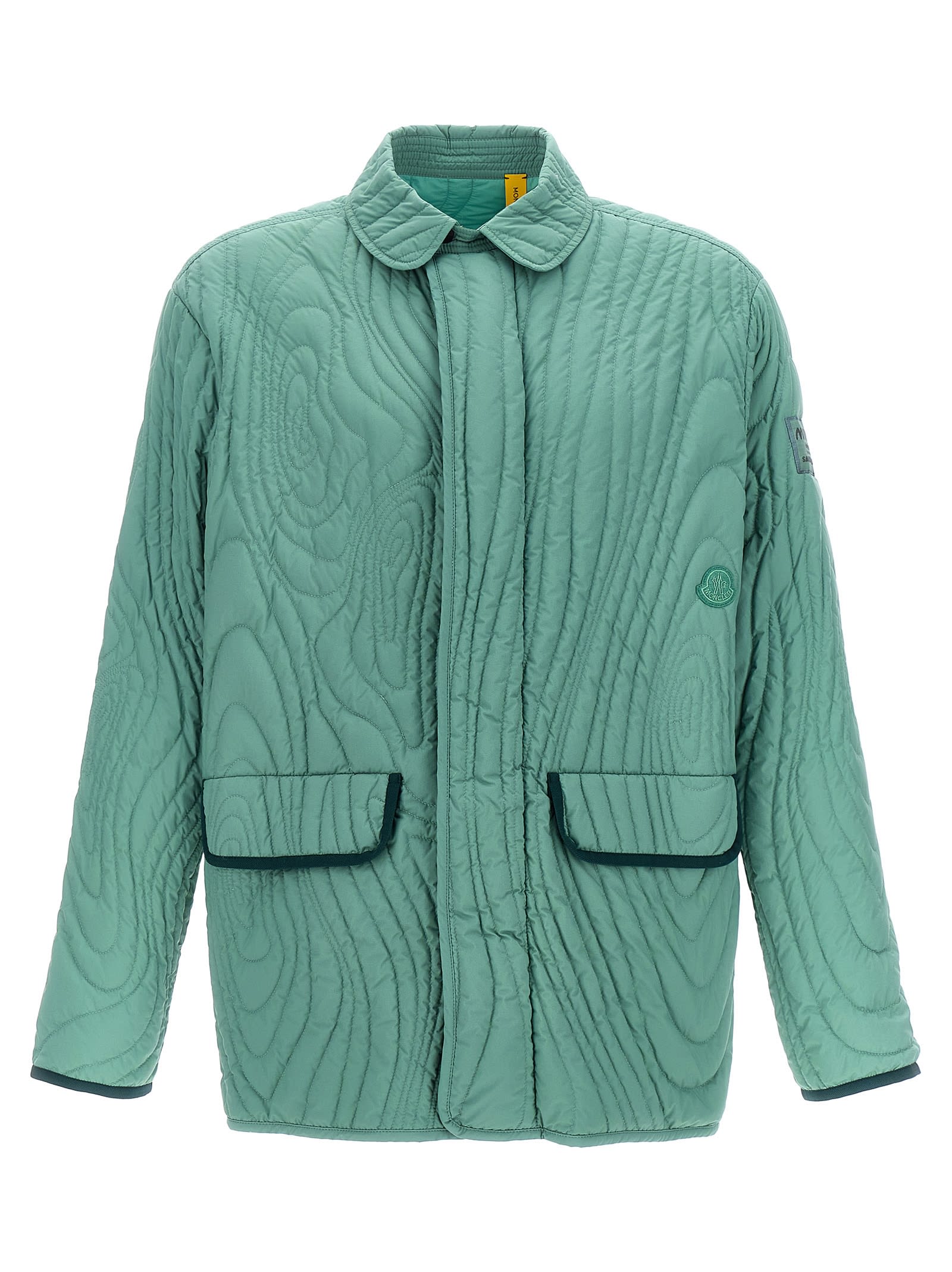 Shop Moncler Genius X Salehe Bembury Harter Jacket In Light Blue