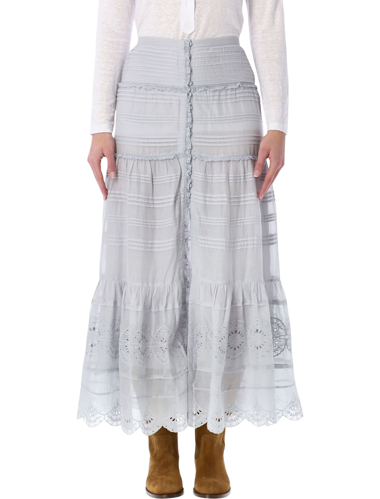 Isabel Marant Étoile Pauline Long Skirt In Blue