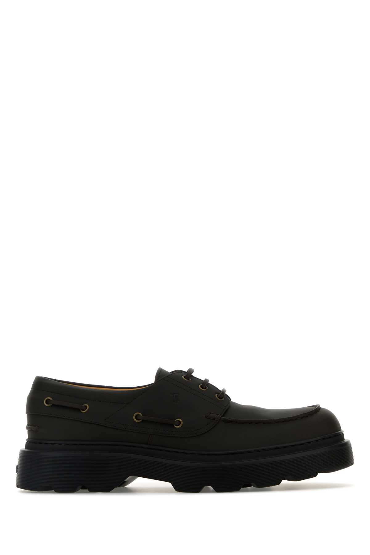 Tod's Leather Loafers Designed For Nautical Wear In Black