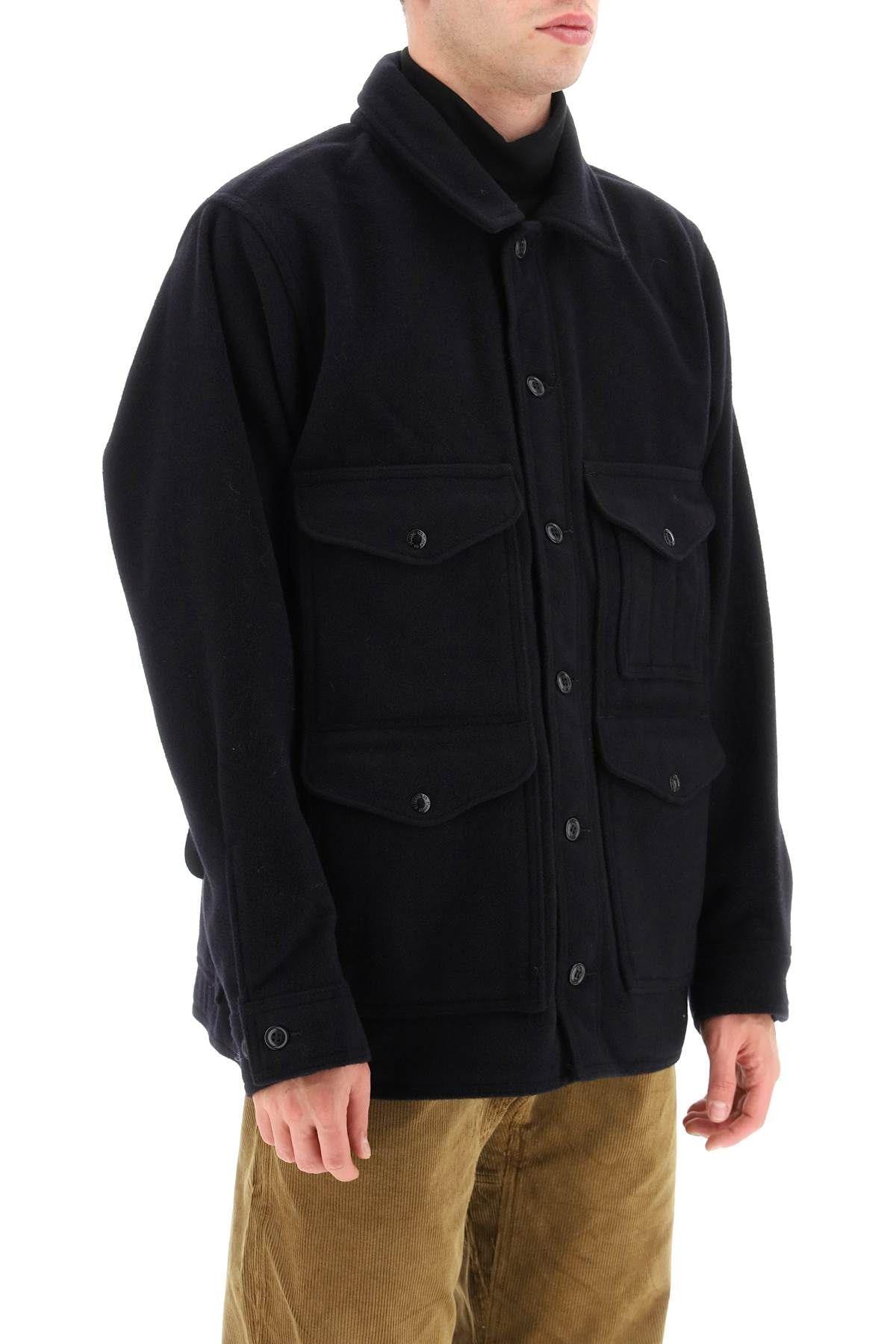 Shop Filson Mackinaw Wool Cruiser Jacket In Blue