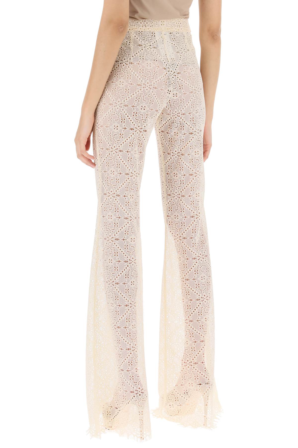 Dsquared2 Super Flared Lace Pants In White