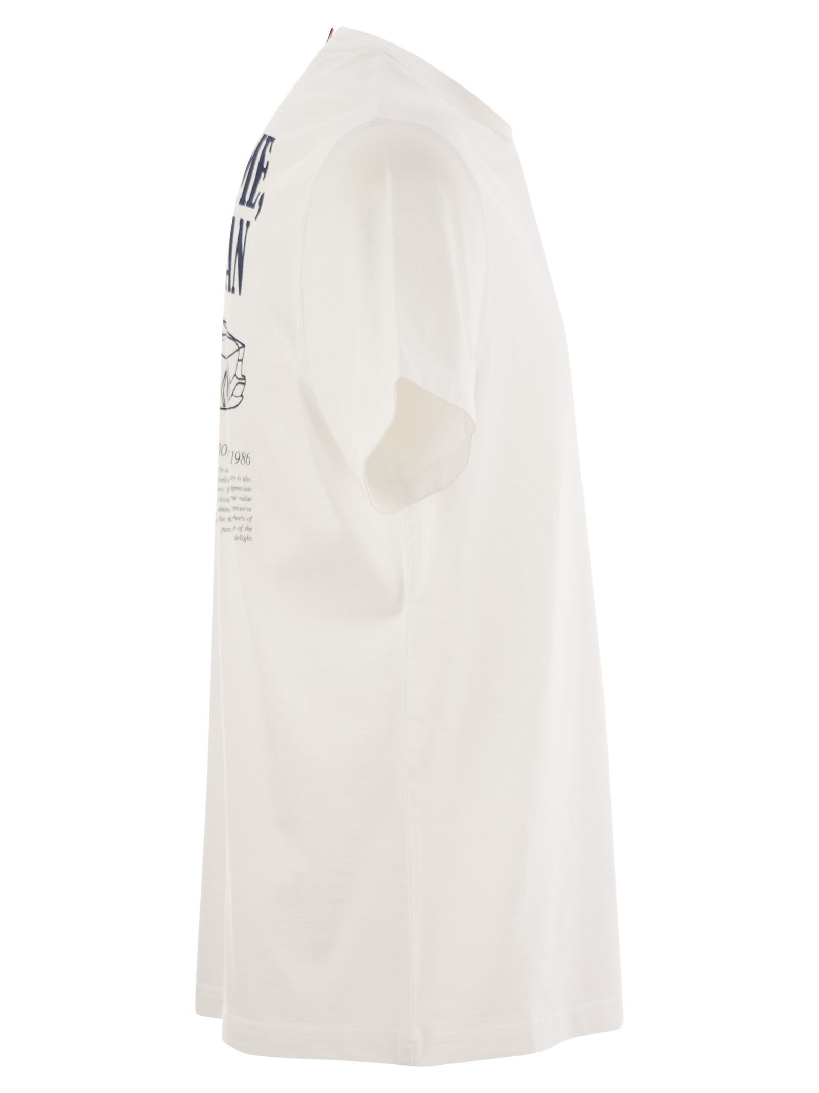 Mc2 Saint Barth T-shirt With Print On Chest And Back In White