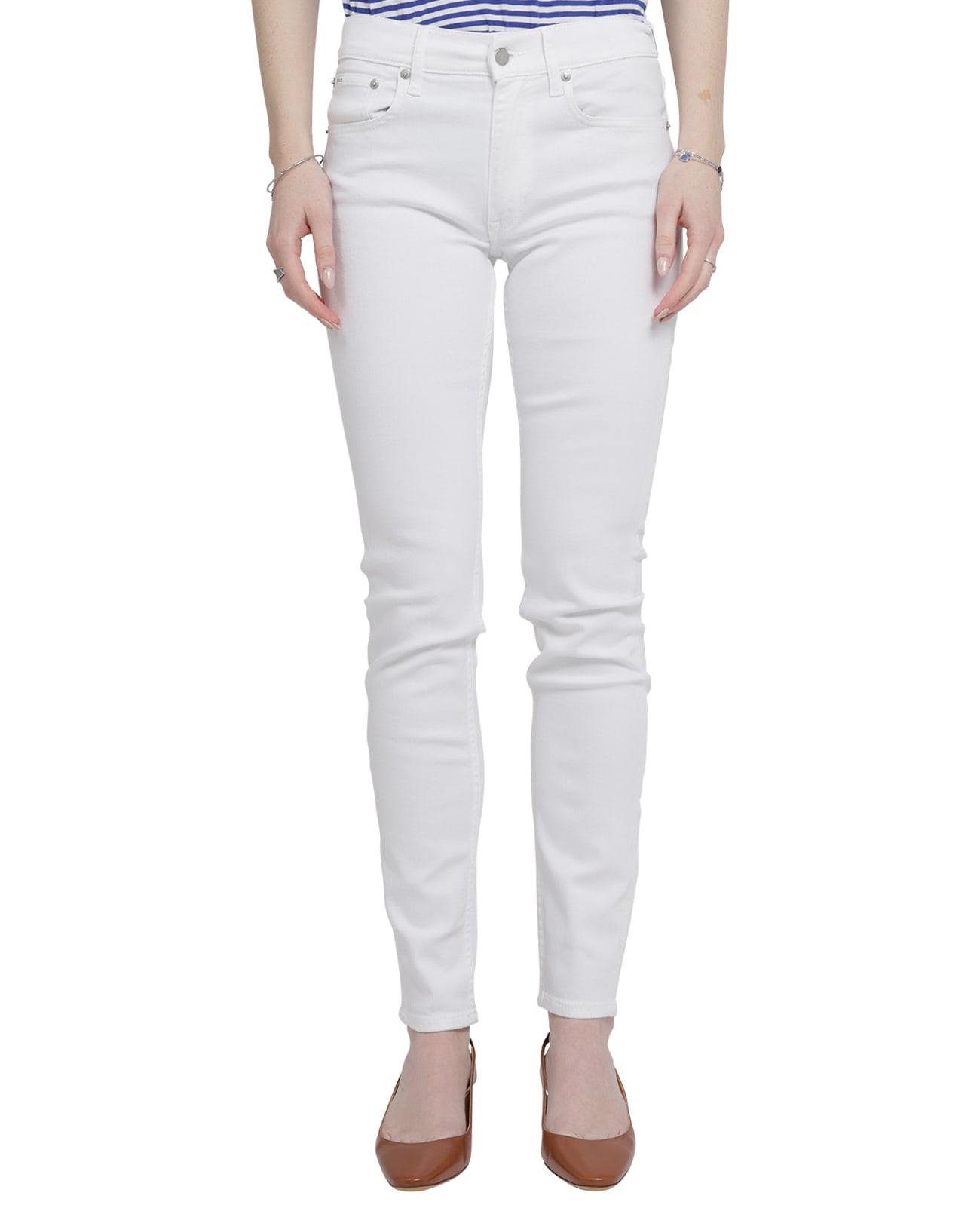 Ralph Lauren White Tompkins Jeans