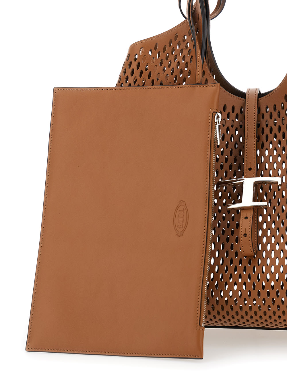 Tod's Medium T Timless Shopping Bag In Brown