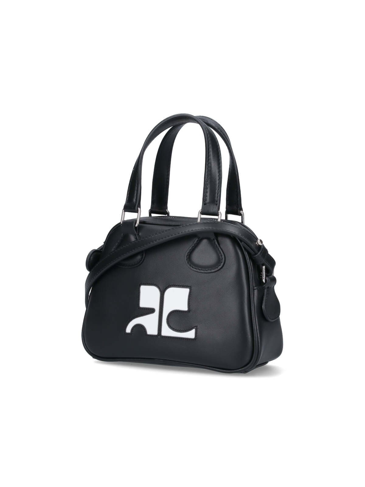 Shop Courrèges Bowling Mini Bag In Black