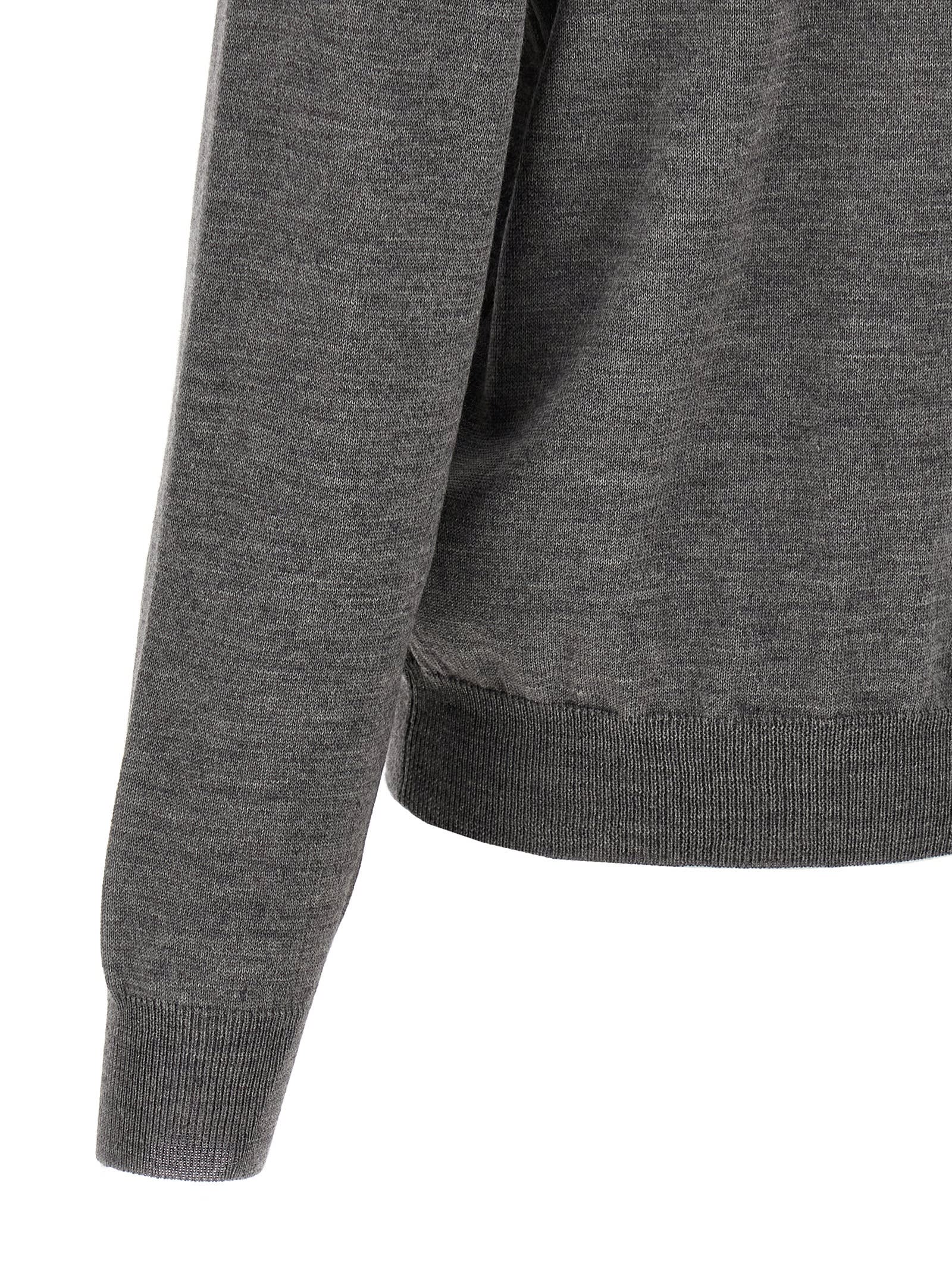 Magliano Graphic Design Crew Neck Long Sleeve Sweater In Gray