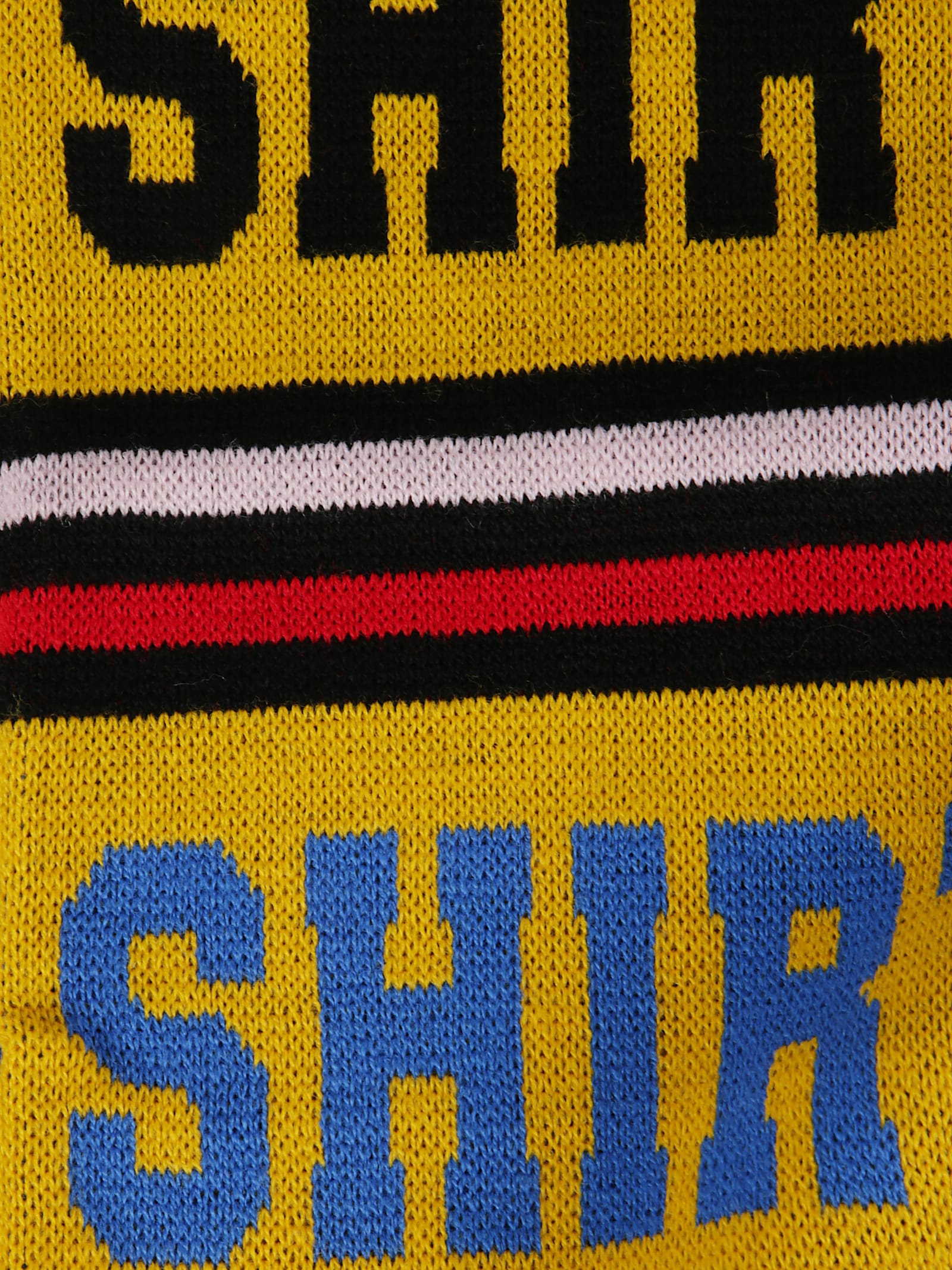 Comme Des Garçons Scarf With Logo And Fringes In Brown