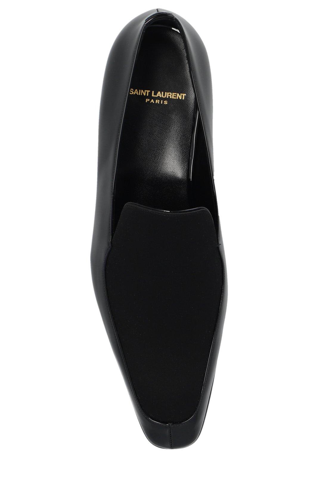 Shop Saint Laurent Gabriel Slip-on Loafers In Black
