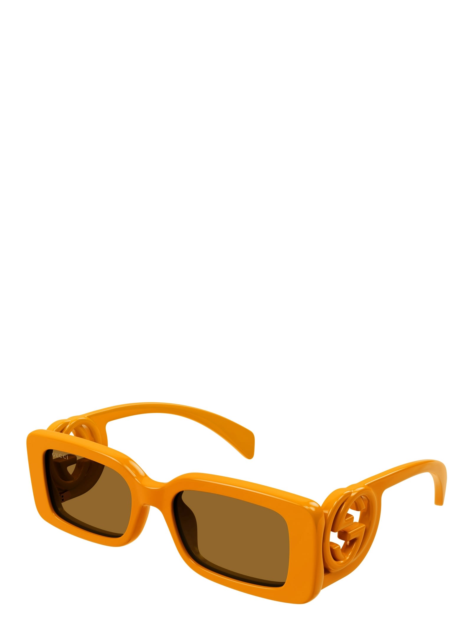 Shop Gucci Gg1325s Orange Sunglasses