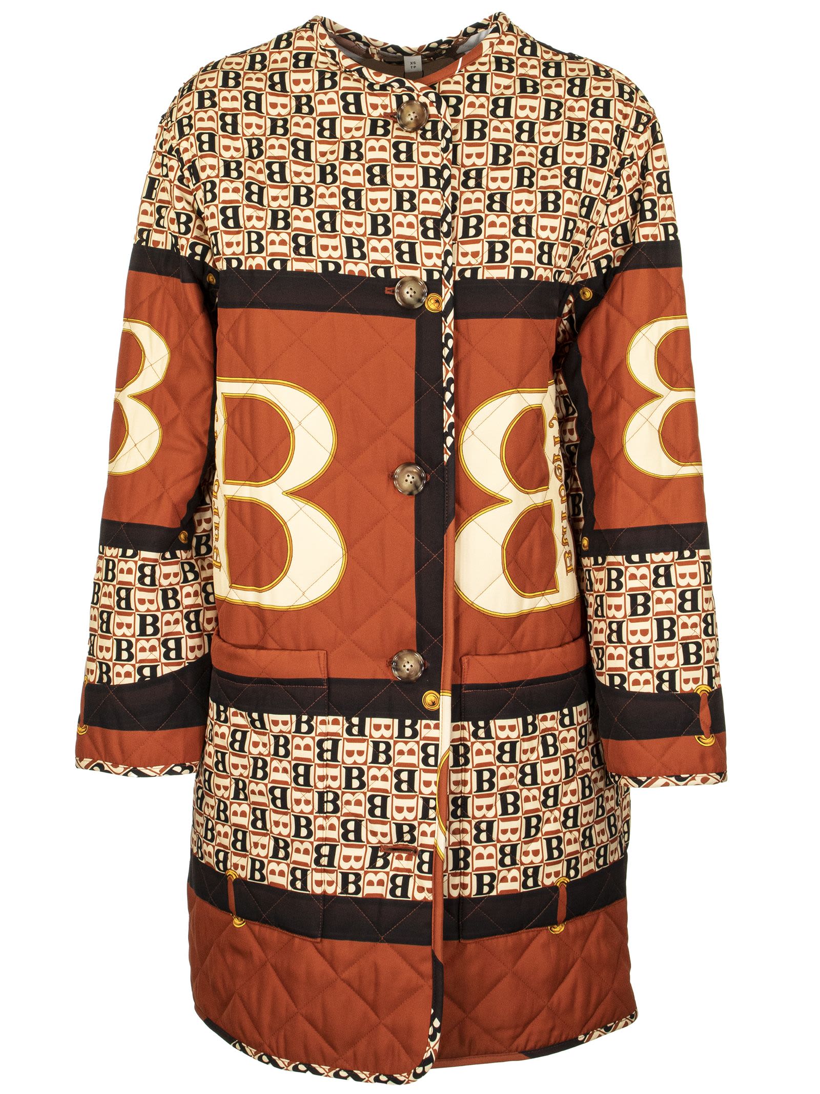 BURBERRY ARCHIVE SCARF PRINT DIAMOND QUILTED COAT BARDSEY,11245325