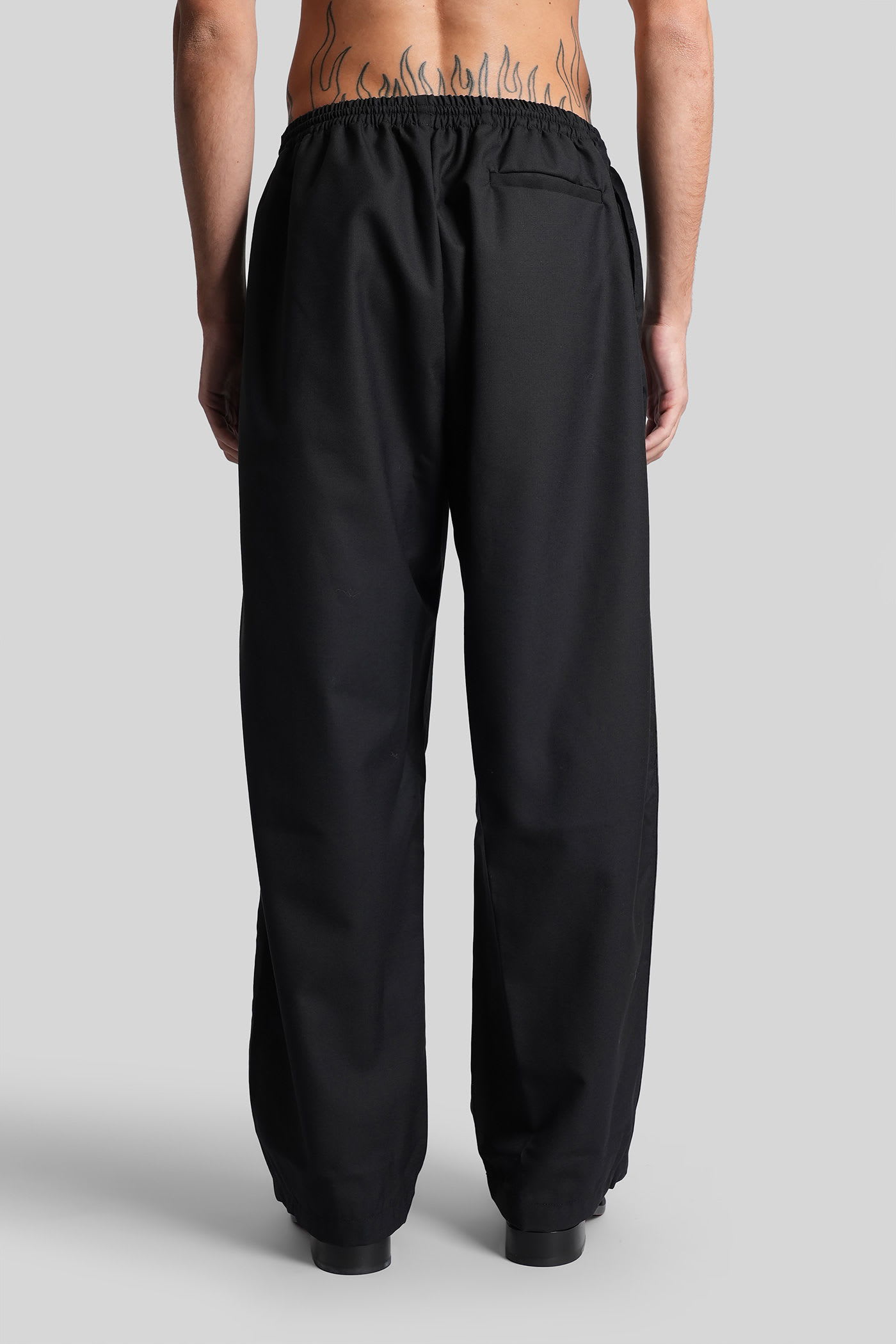 Willy Chavarria Ruff Rider Pant Pants In Black Wool In Black