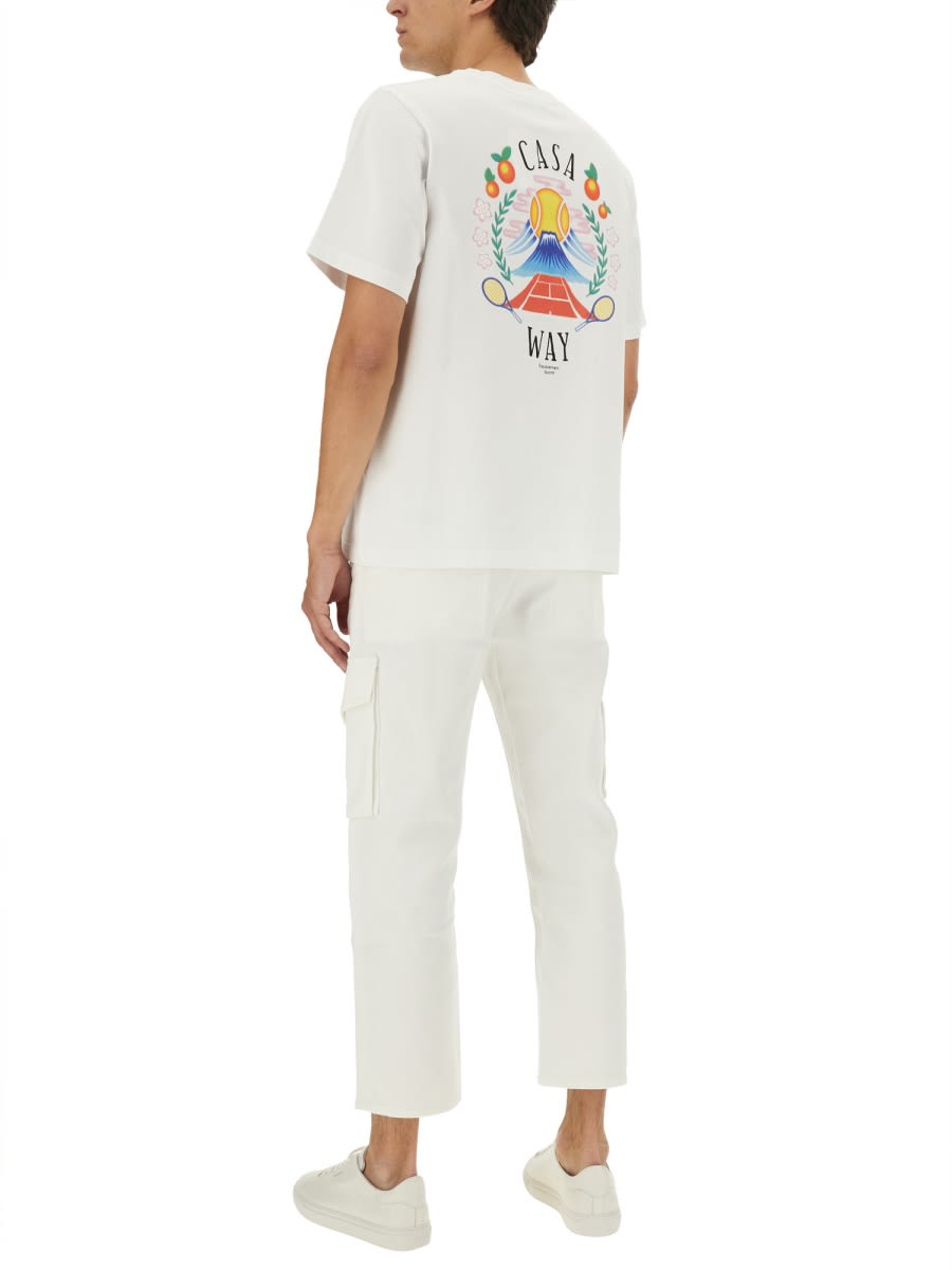 Casablanca Graphic T-shirt With Classic Crew Neck In White
