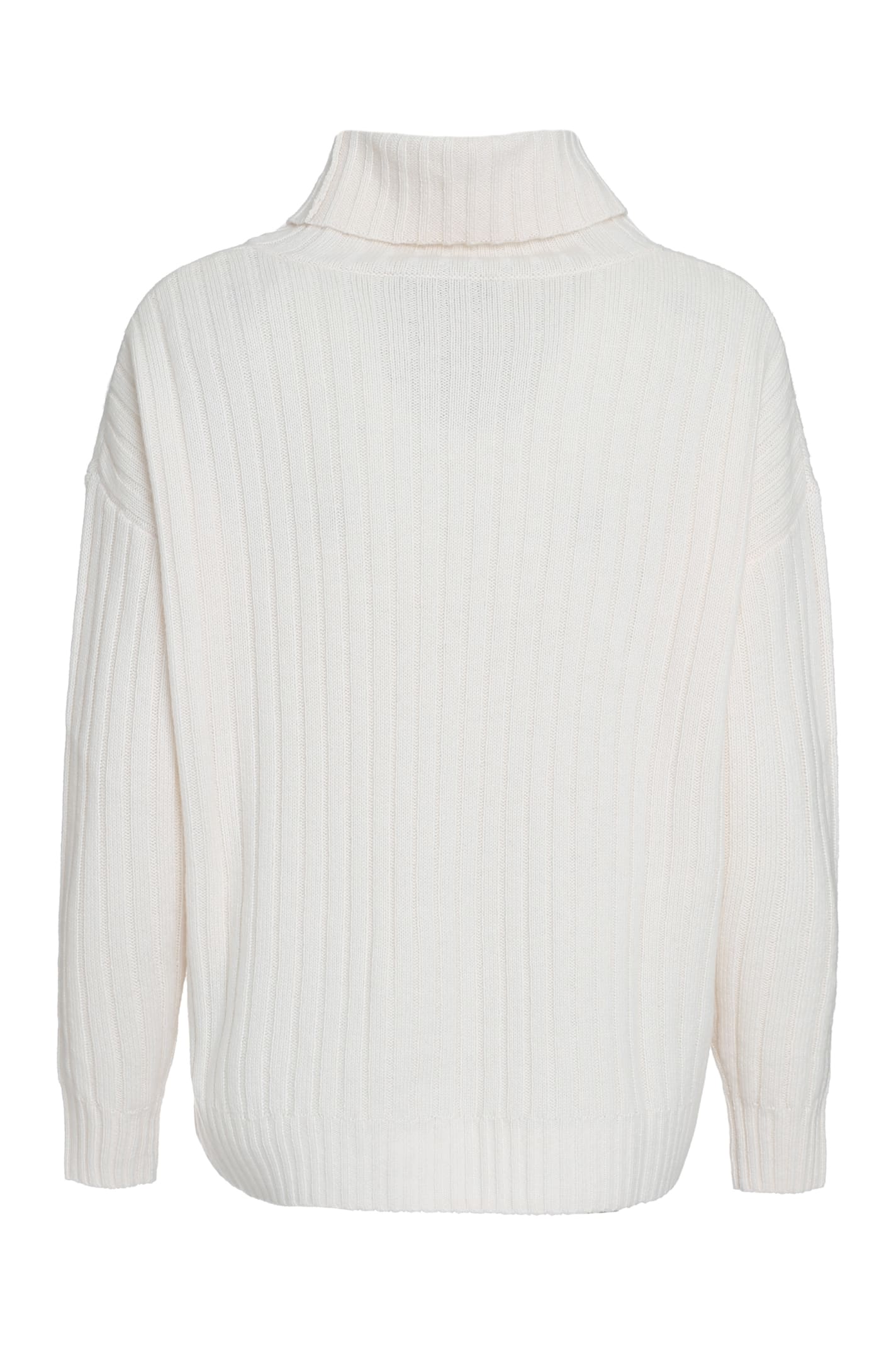 Shop Max Mara Abile Wool And Cashmere Sweater In Panna
