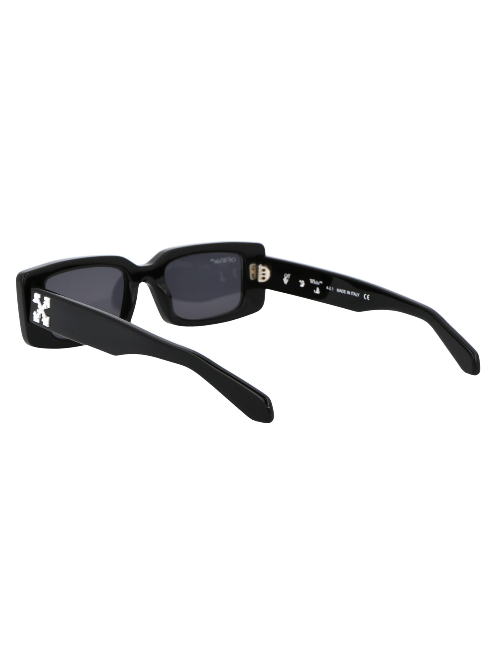 Shop Off-white Arthur Sunglasses In 1007 Black Dark Grey