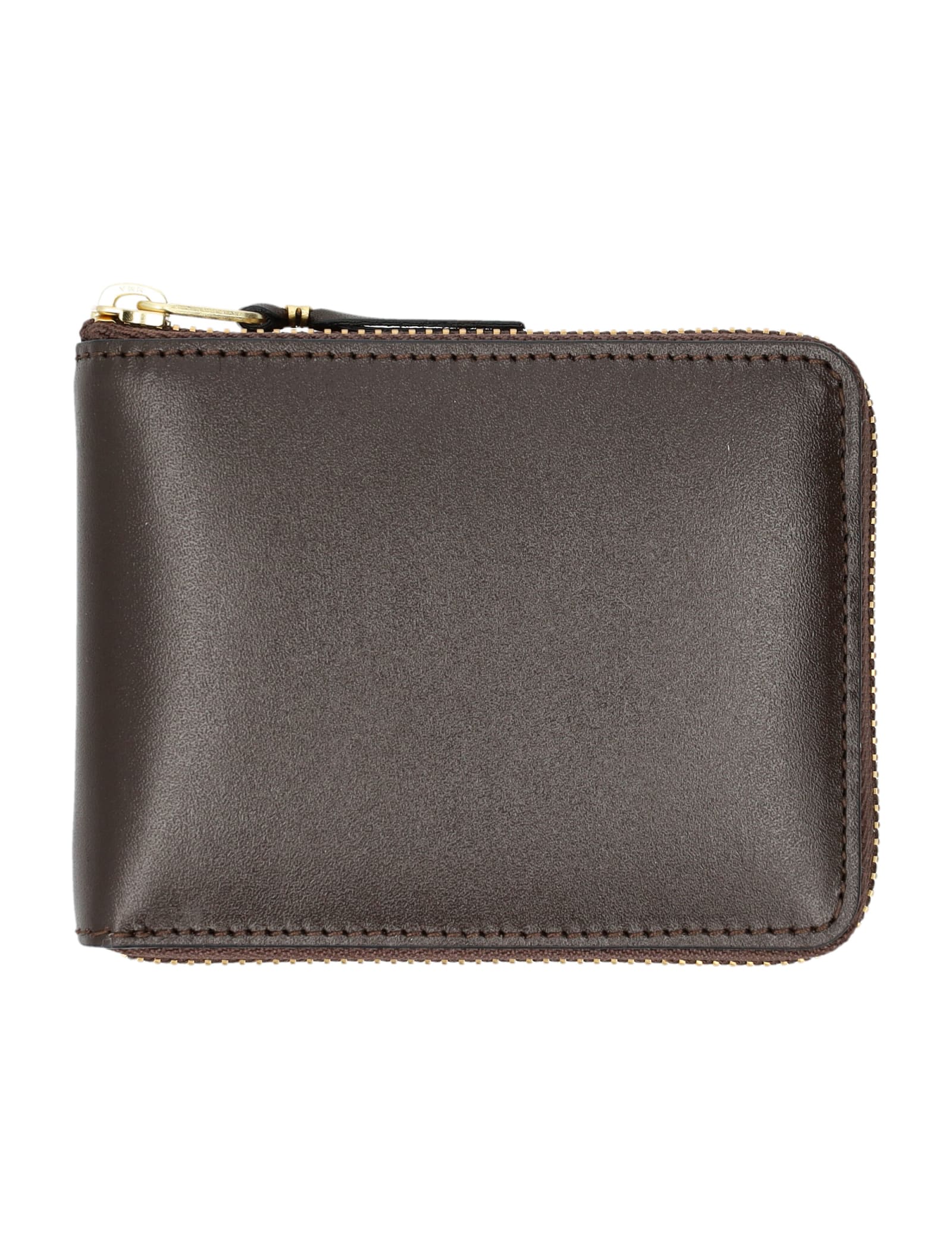 Comme Des Garçons Zip-around Leather Wallet In Brown