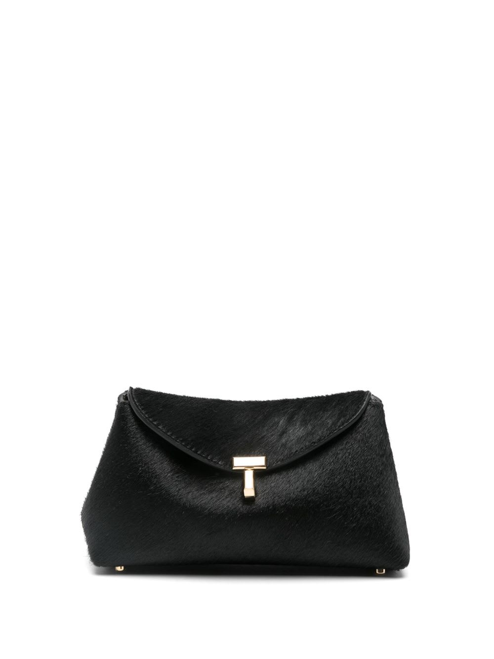Totême Mini Clutch Bag Curved Silhouette In Black