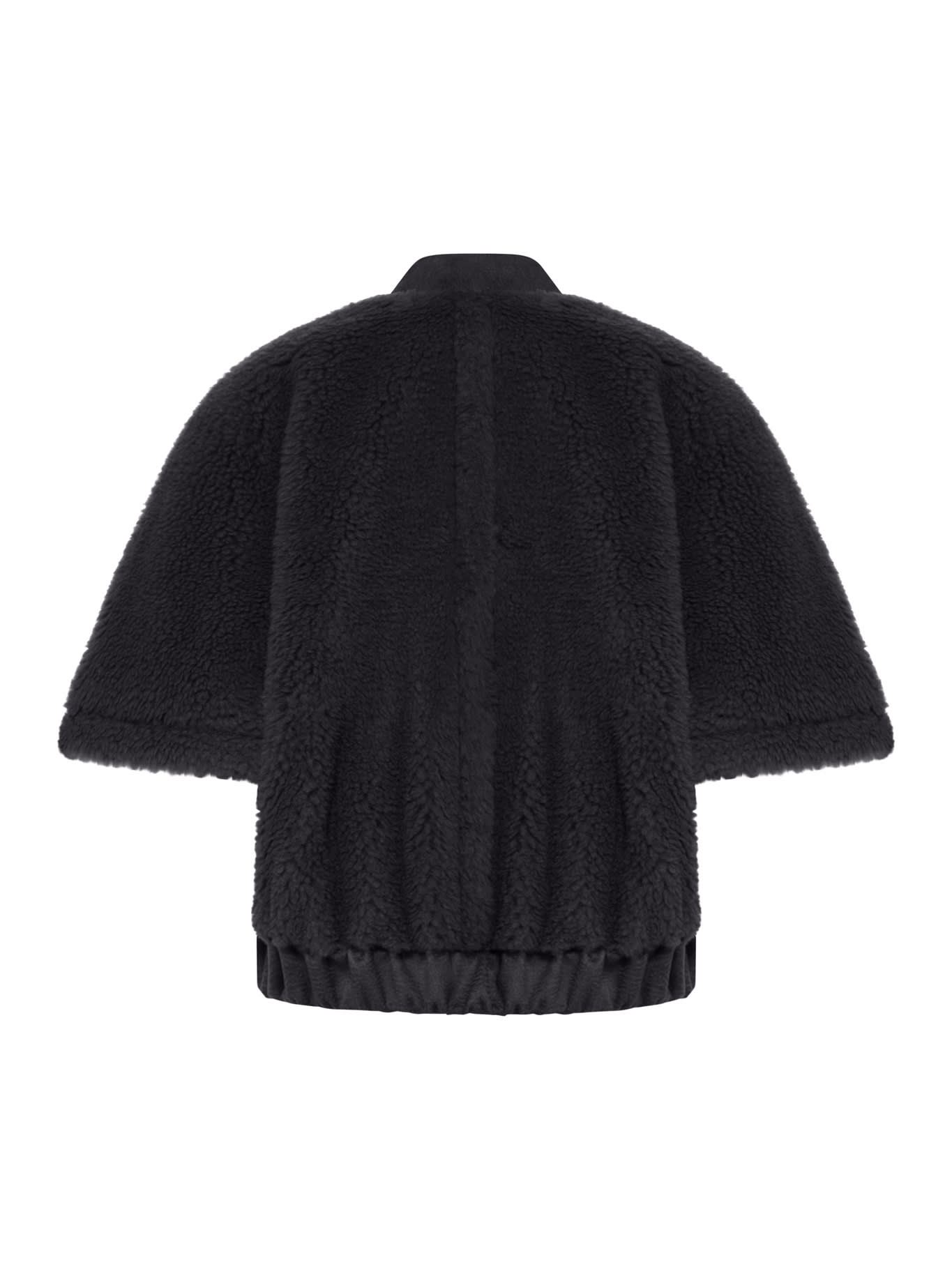 Shop Max Mara Briose1 Cape Coat In Black