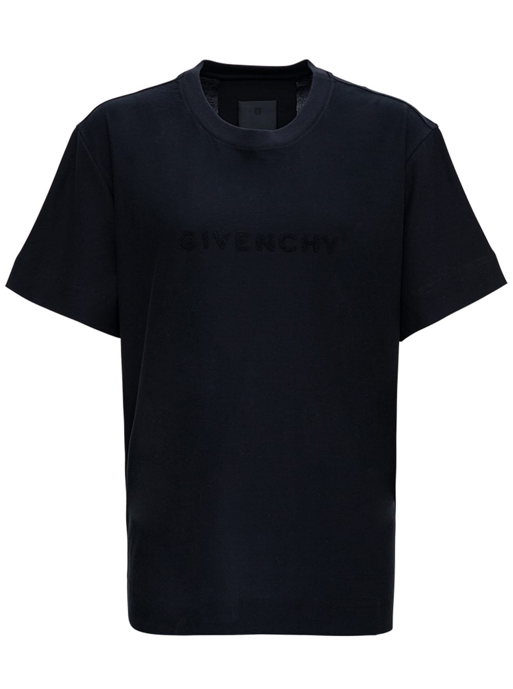 Givenchy Black Cotton T-shirt With Logo