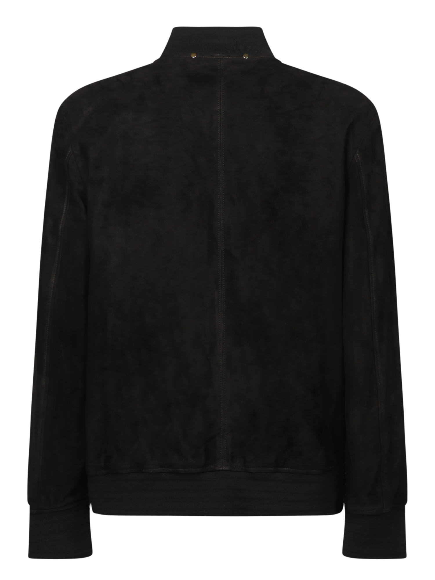 Shop Paul Smith Black Suede Bomber Jacket