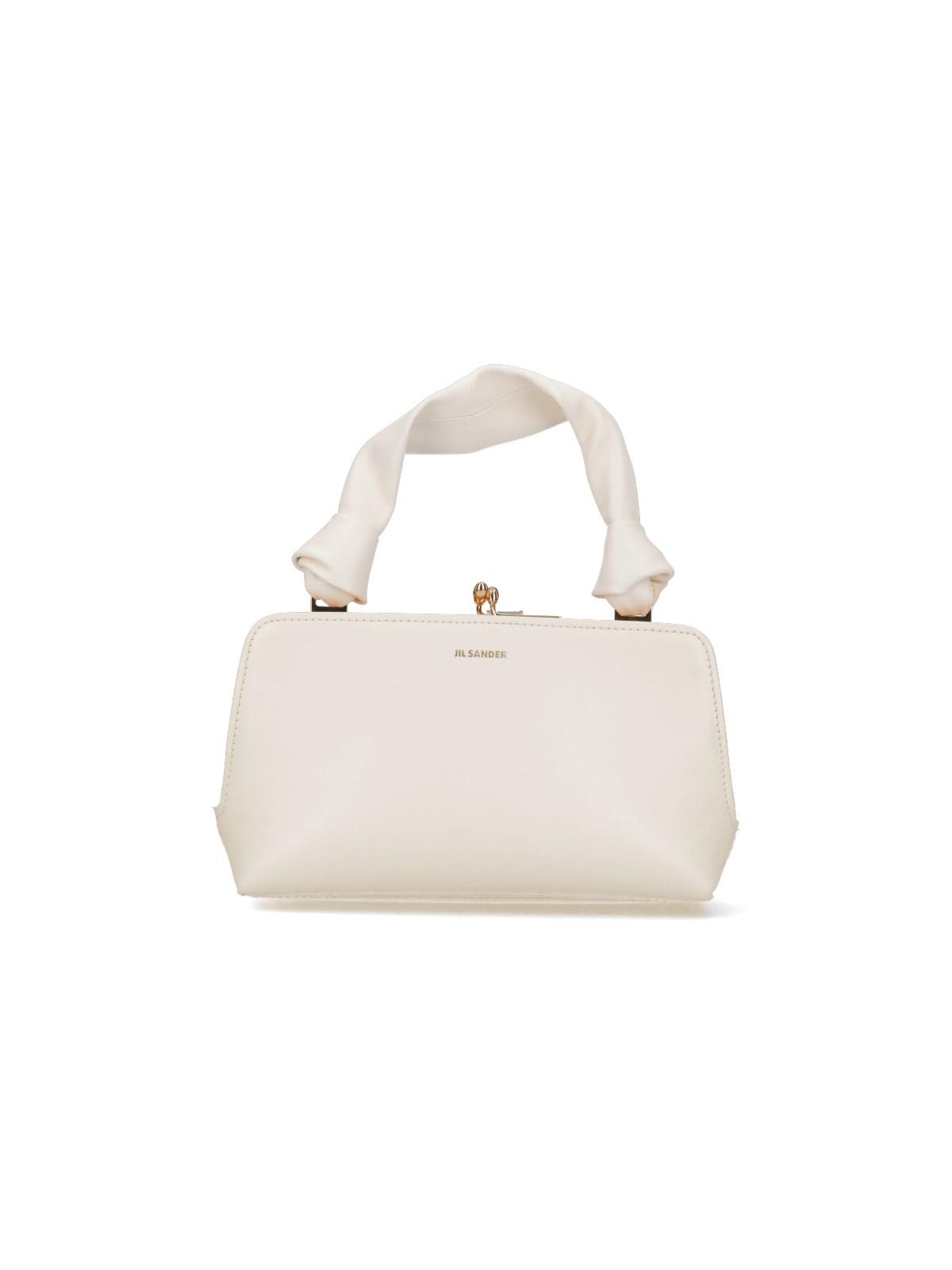 Shop Jil Sander Goji Mini Bag In Panna