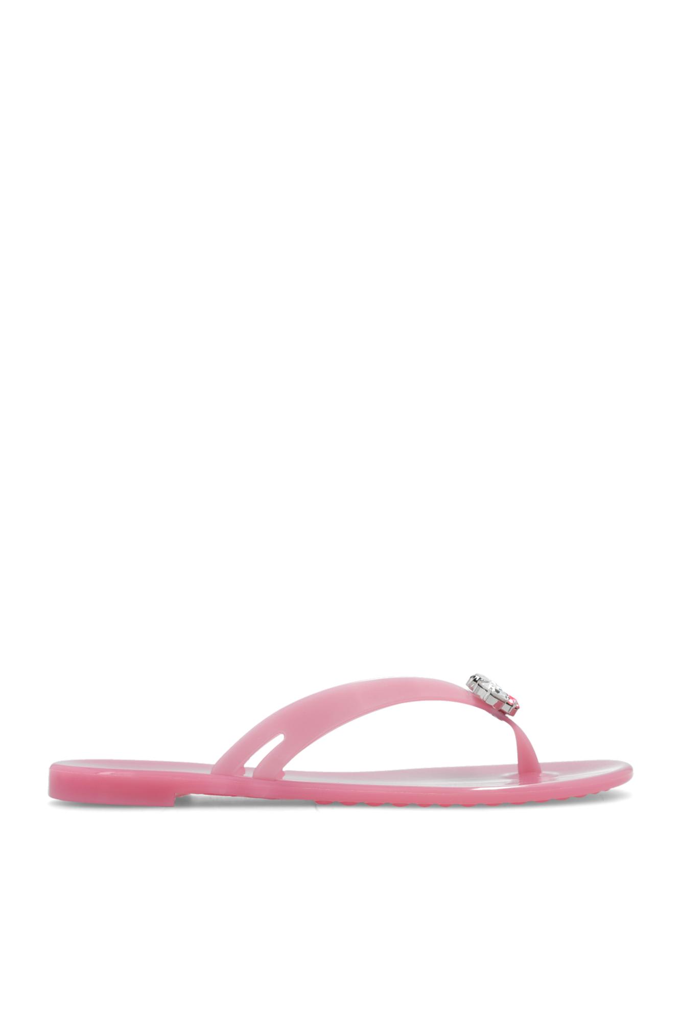 Casadei Jelly Thong Sandals In Pink