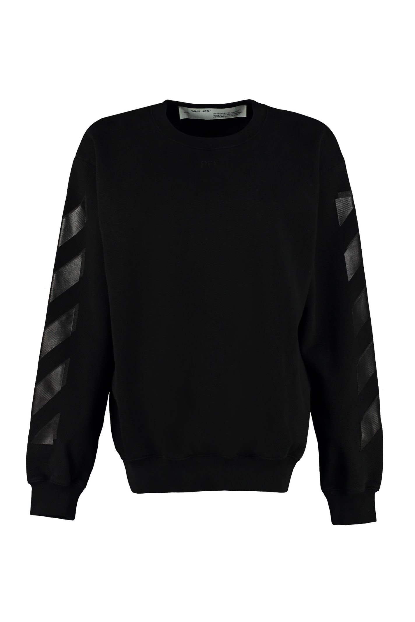 off white black crew neck