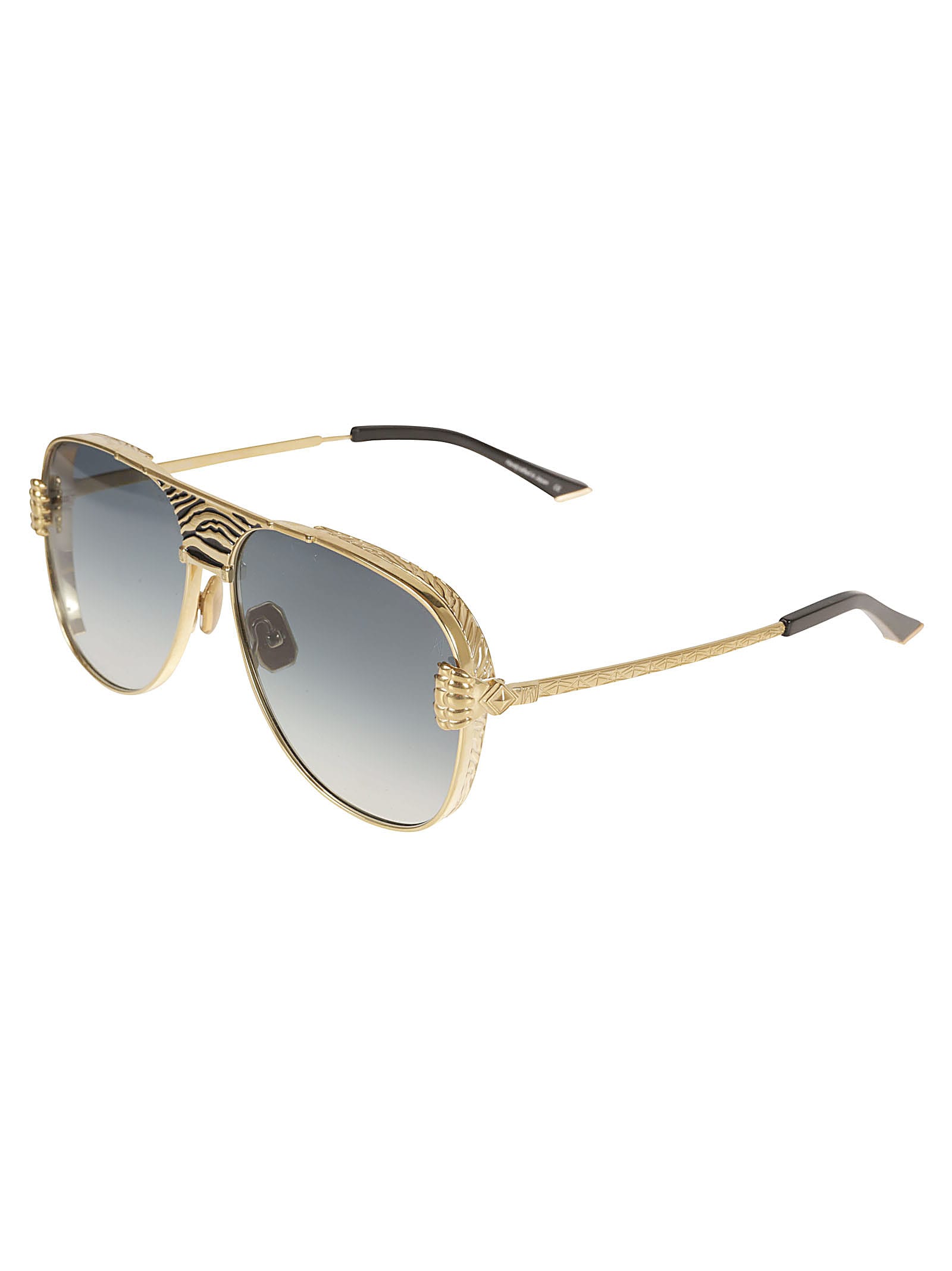 Shop Anna-karin Karlsson Yow Tiger Sunglasses In Gold/black