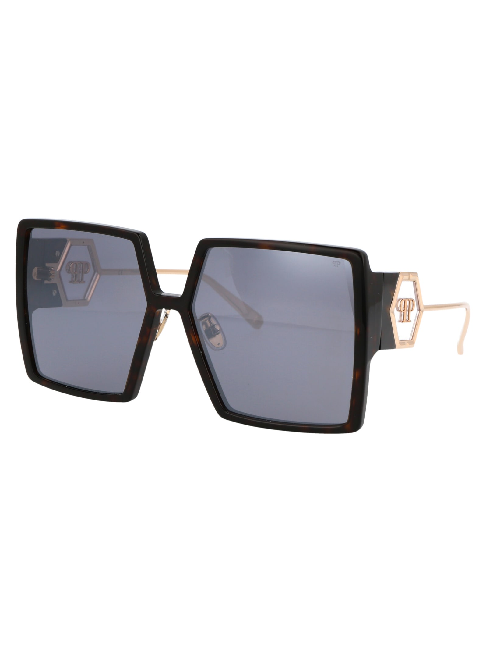 Shop Philipp Plein Spp028m Sunglasses In 722x Brown