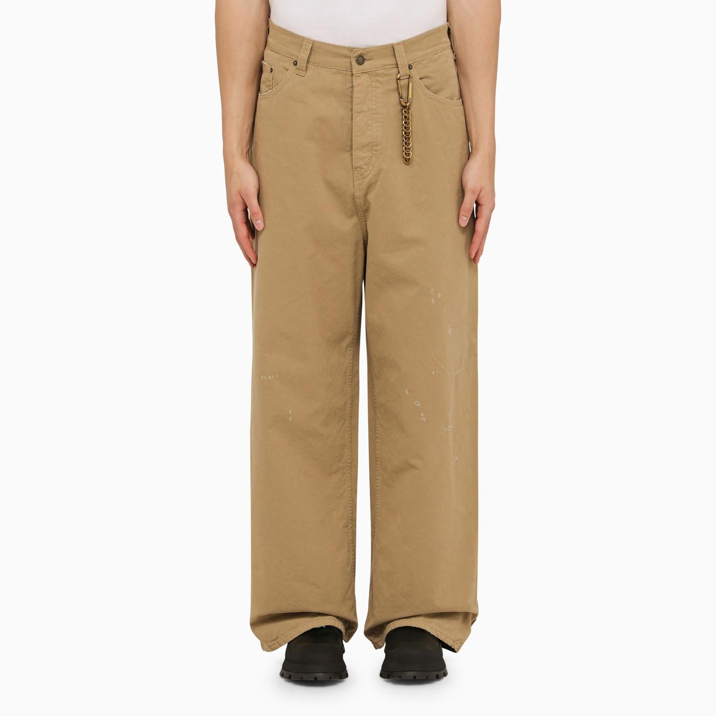 Shop Darkpark Beige Ray Trousers