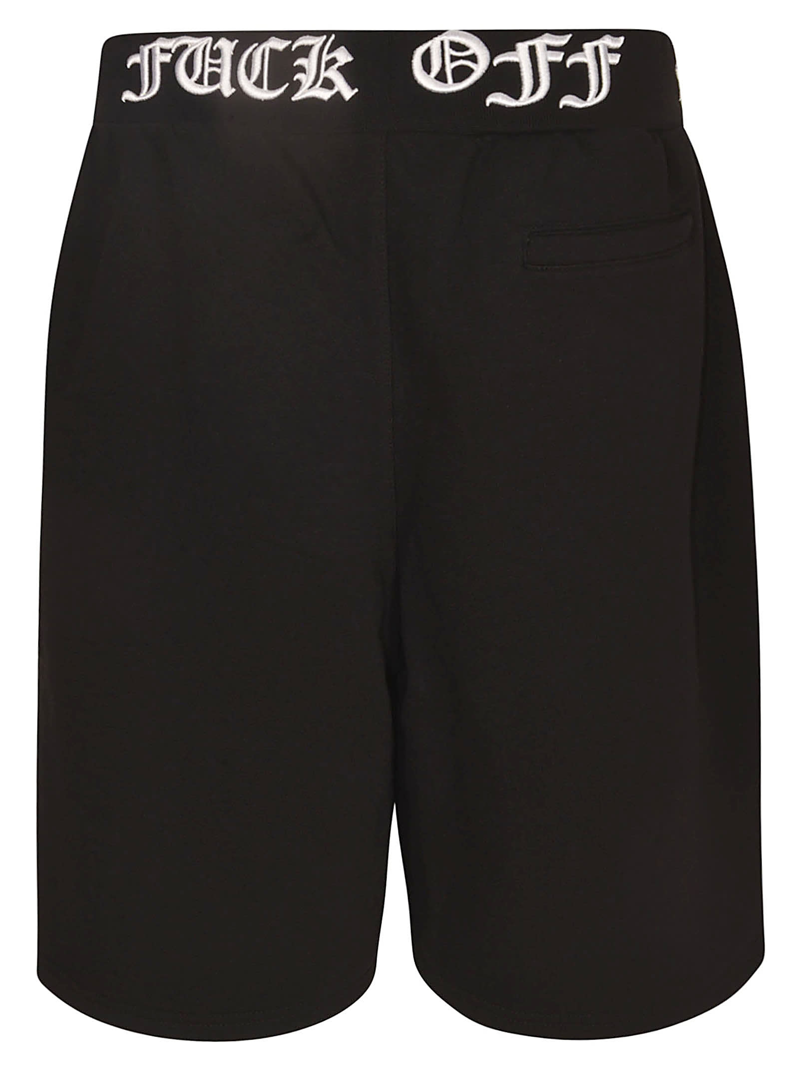 Shop Philipp Plein Logo Jogging Shorts In Black