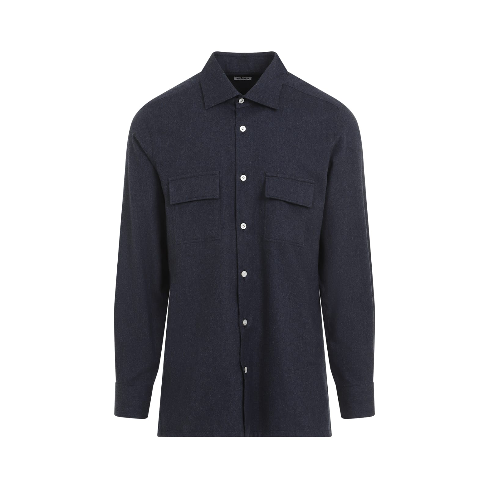Shop Kiton Shirt In Blu