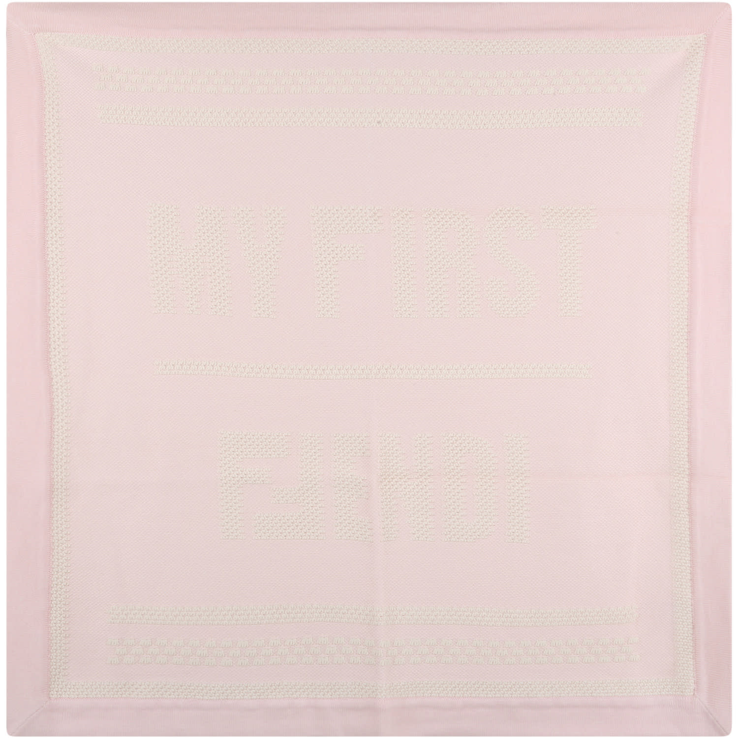Fendi Pink Blanket For Baby Girl With Logo