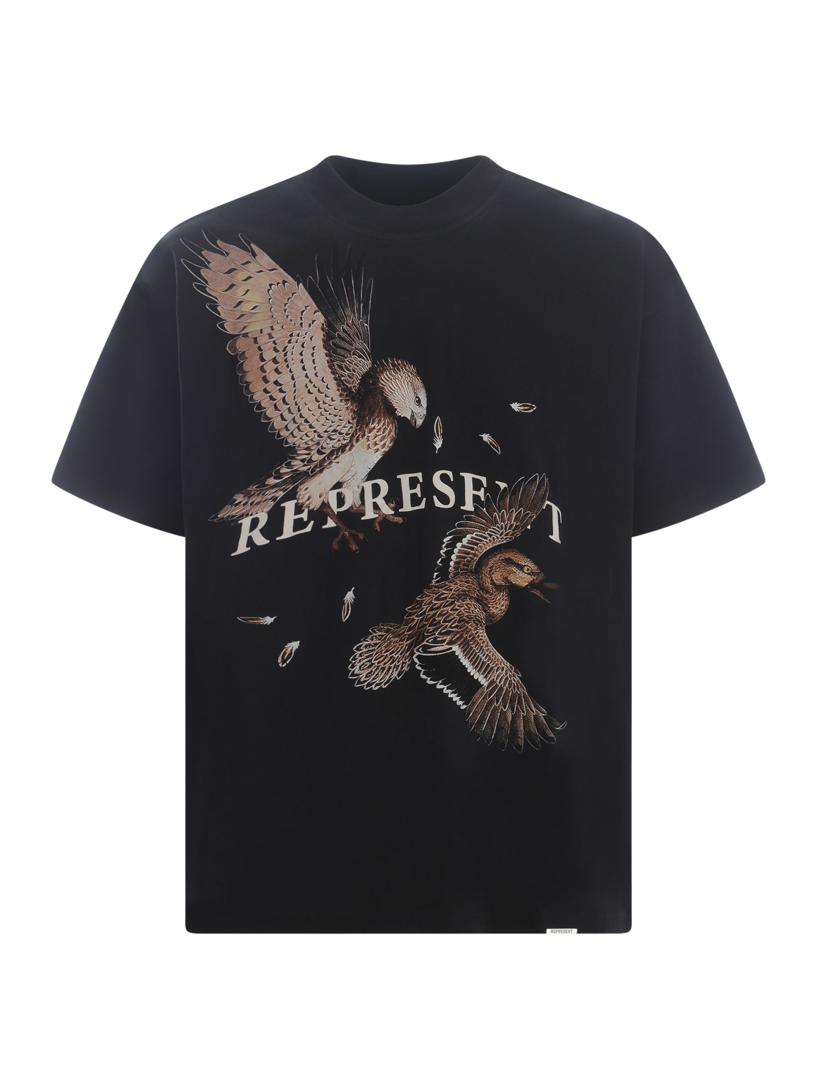 Shop Represent T-shirt  Eagles In Cotton In Nero