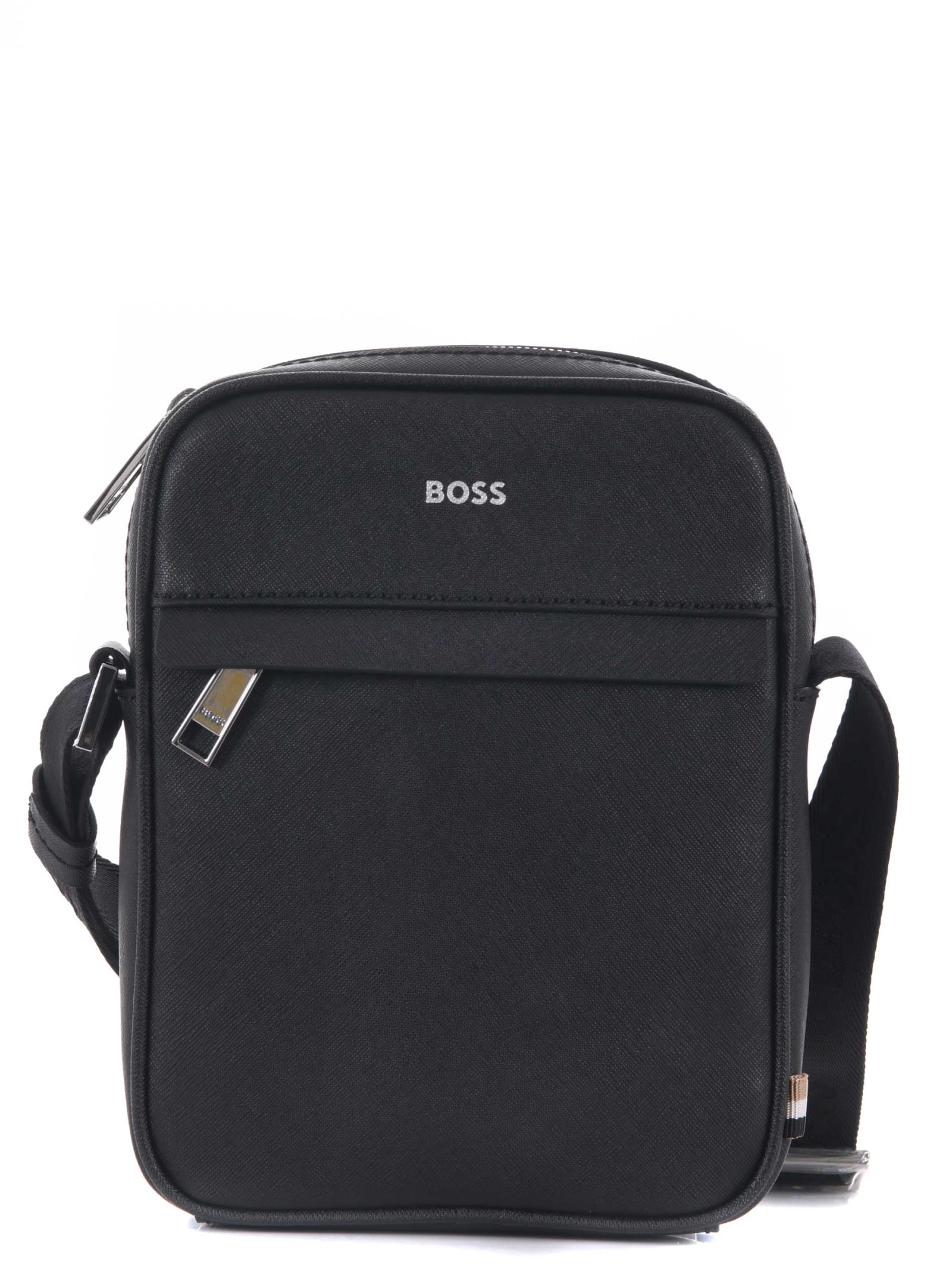 Shop Hugo Boss Boss Shoulder Bag In Nero